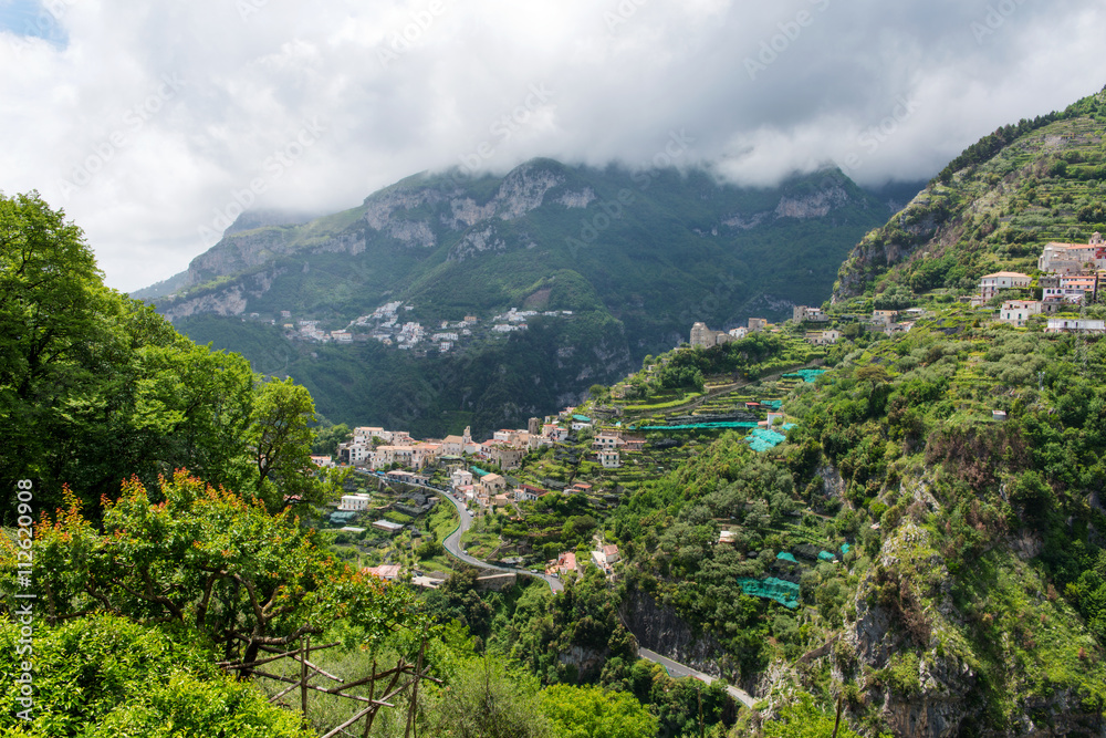 Pontone hillside village on the Amalfi coast