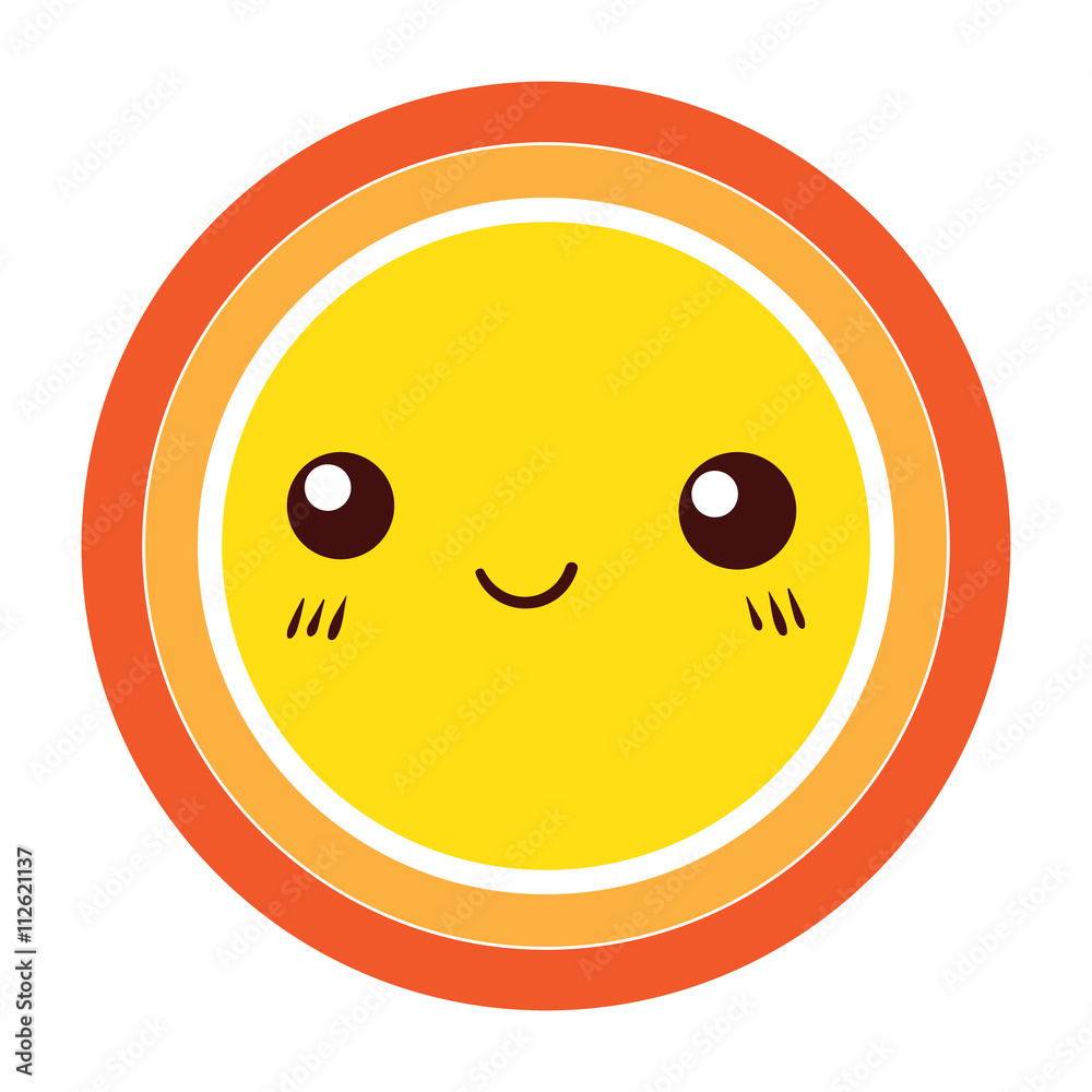 Fototapeta premium Cute Colorful Sun icon. vector design element.