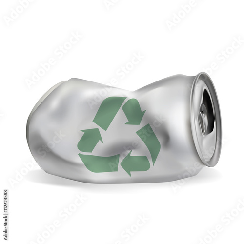 jammed aluminum can
