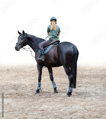 the woman riding a horse © Olexandr
