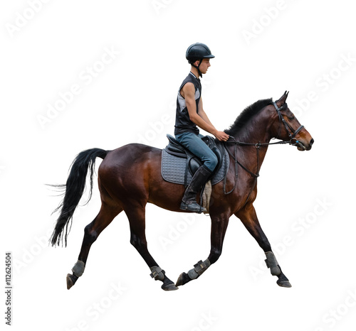 man riding on a horse © Olexandr