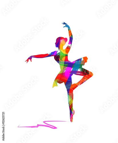 abstract dancer silhouette