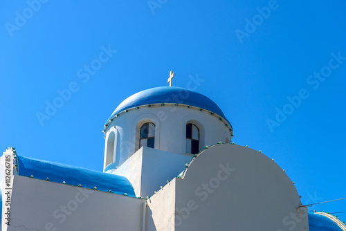 Traditional greek church in Syros, Cyclades. A great sample of c