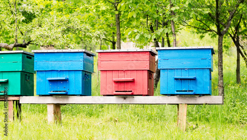 Colorful Beehives