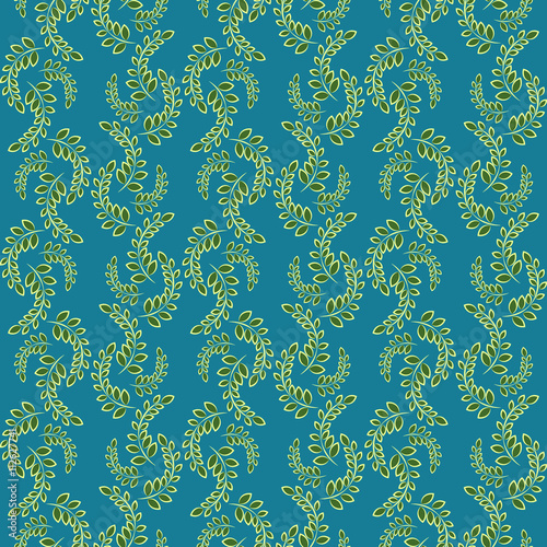 Laconic vector seamless floral pattern with the image of twigs or buds of poplar wood.