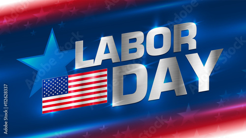 Lettering Labor Day on the background