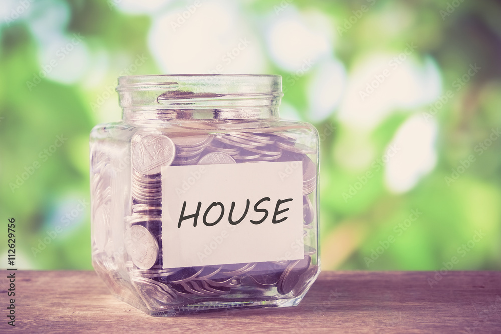 save money for investment concept money in the glass with filter save money for investment concept money in the glass with filter