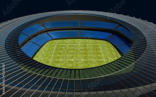 3D illustration of a football stadium