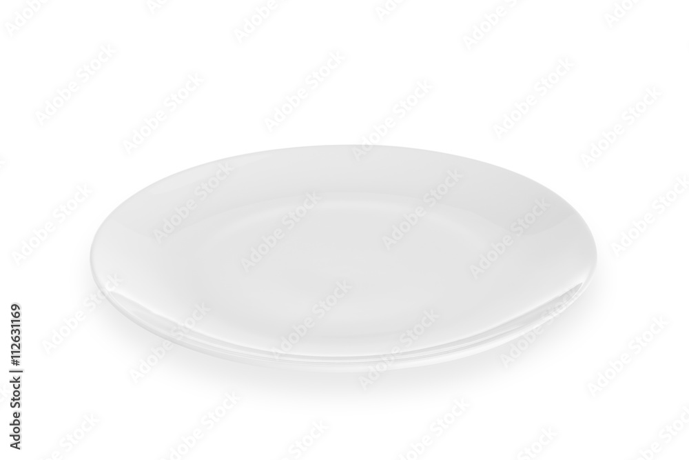 empty white plate isolated on white background with clipping path empty white plate isolated on white background with clipping path