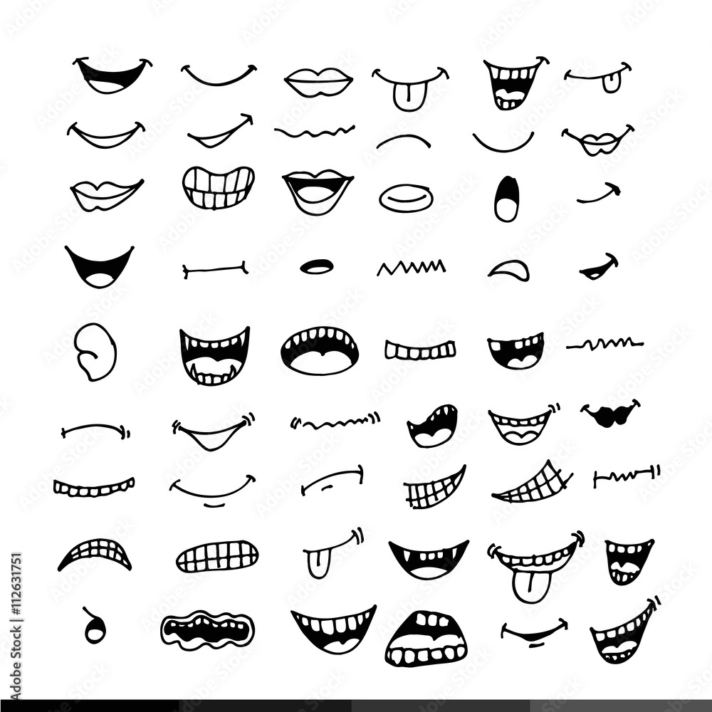 cartoon mouth icon Illustration design - obrazy, fototapety, plakaty 