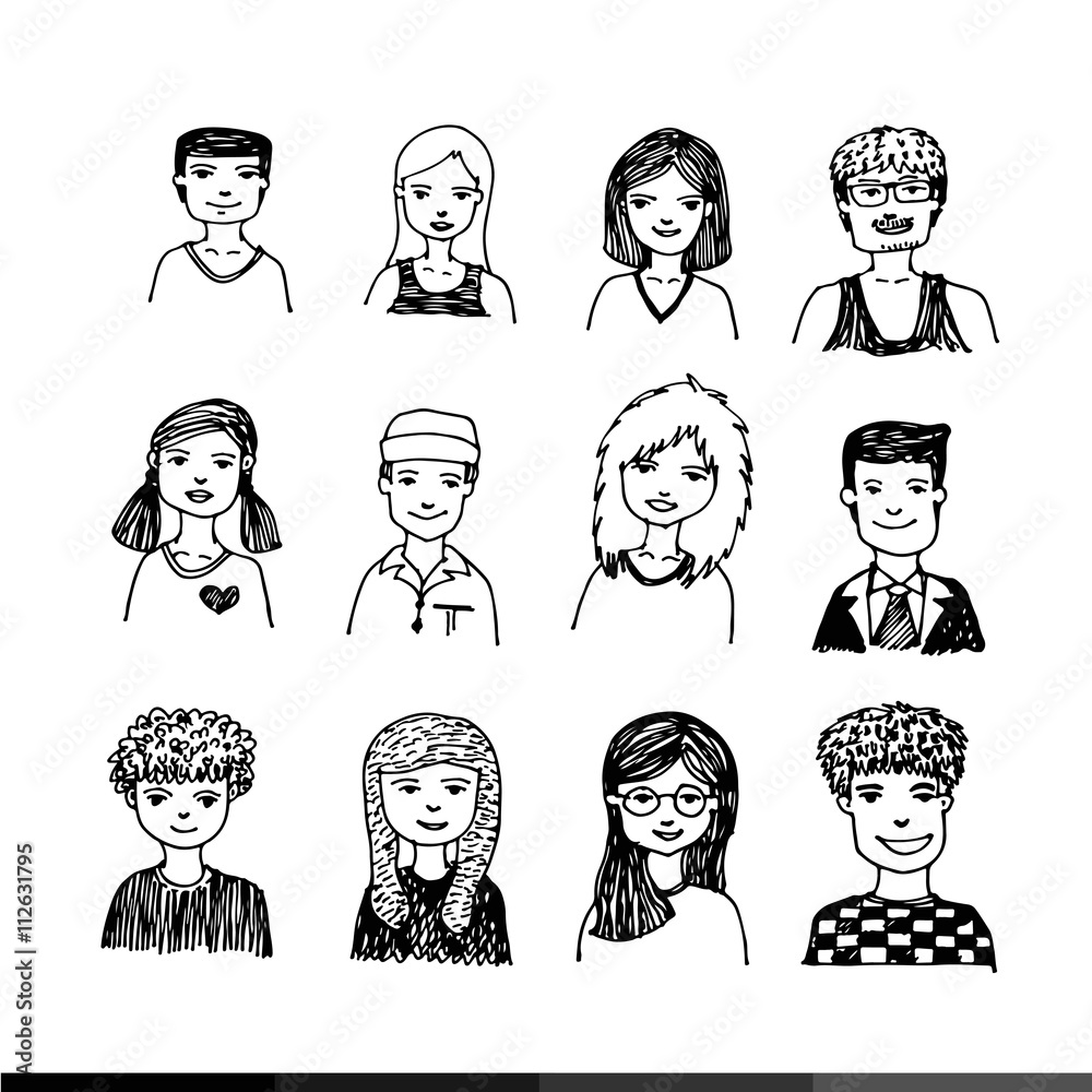 People face cartoon icon Illustration design People face cartoon icon Illustration design
