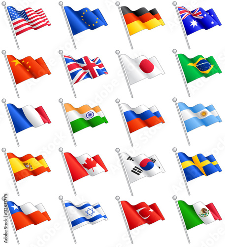 Vector International Flags Set