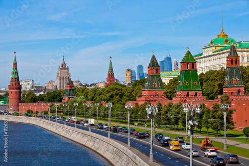 Canvas Print Panorama view of Moscow city, Russia