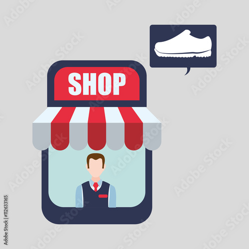 Sales and retail design. Shopping icon. White background , vector