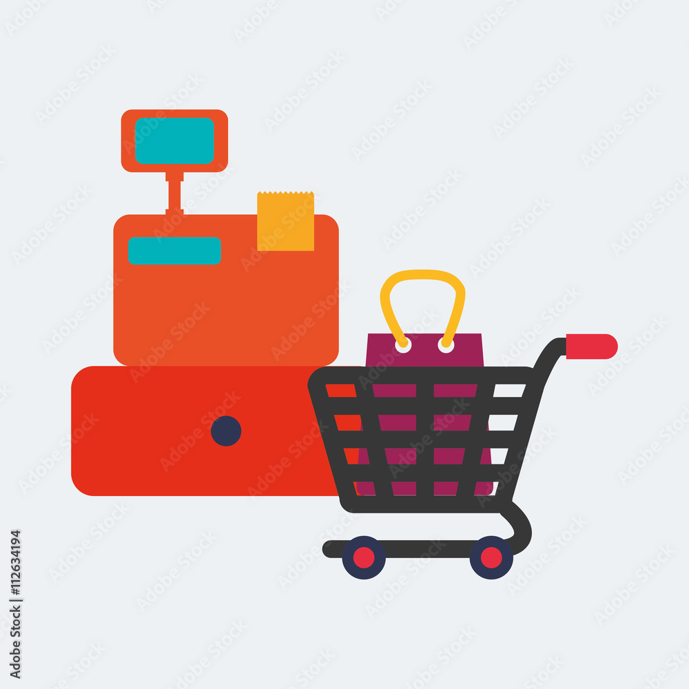 Shopping design. Sales and Retail icon. Isolated illustration , vector Shopping design. Sales and Retail icon. Isolated illustration , vector