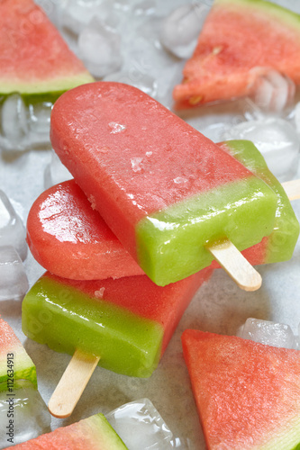 Delicious watermelon popsicles