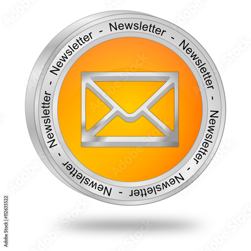 Newsletter Button - 3D illustration