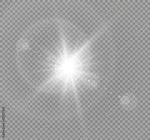 Vector transparent sunlight special lens flare light effect.