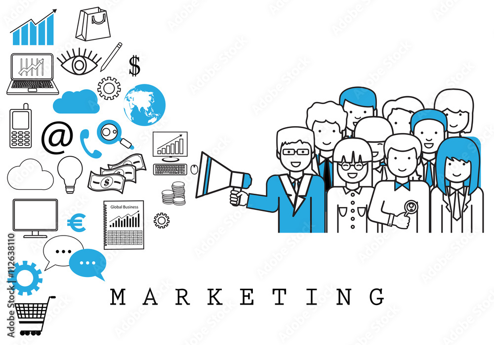 Marketing Team-On White Background-Vector Illustration,Graphic Design Marketing Team-On White Background-Vector Illustration,Graphic Design