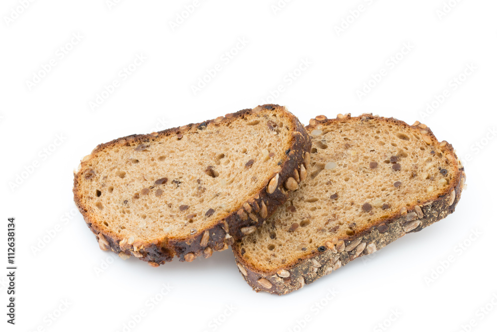 Rye bread isolated on white background. Rye bread isolated on white background.