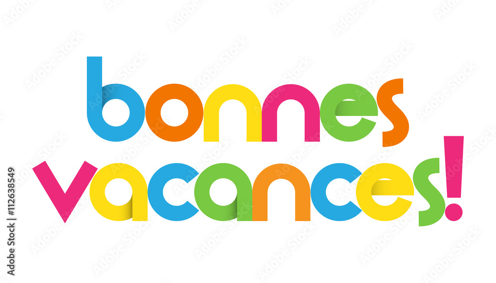 Typographie BONNES VACANCES!