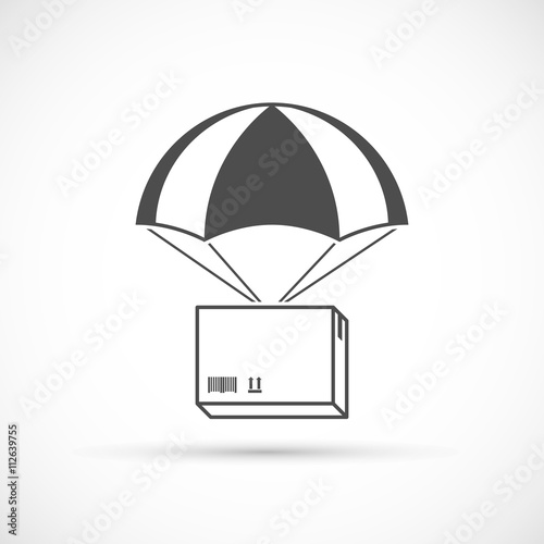 Box on a parachute icon