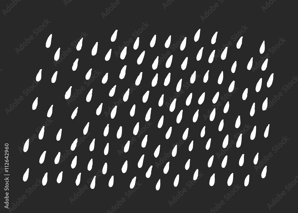 Rain drops silhouettes, vector illustration