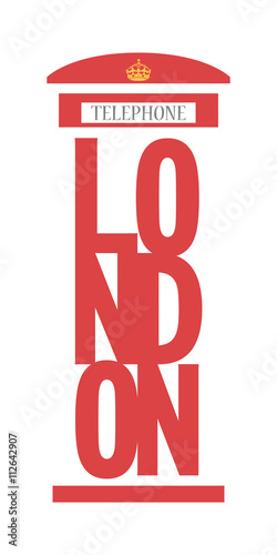 United Kingdom Telephone Box / London public call 
