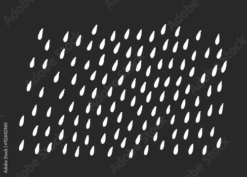 Rain drops silhouettes, vector illustration