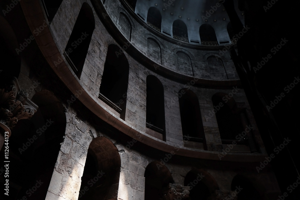 The Rotunda above the Edicule in the Church of the Holy Sepulchre, Israel.