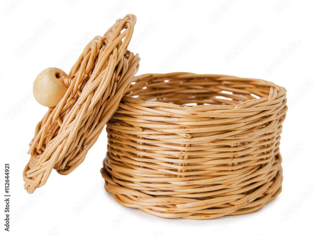 Obraz premium wicker utensils isolated on white background
