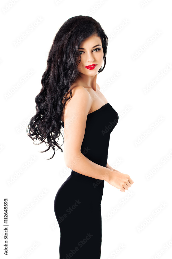 Brunette Woman Isolated on White Background Brunette Woman Isolated on White Background