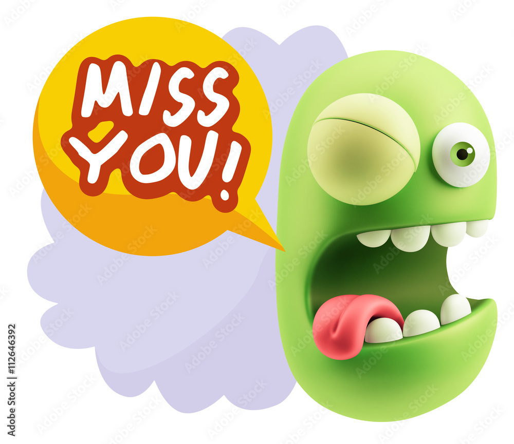 3d Illustration Laughing Character Emoji Expression saying Miss 3d Illustration Laughing Character Emoji Expression saying Miss