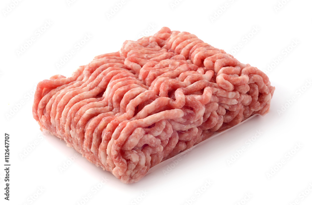 Minced meat isolated on white Minced meat isolated on white