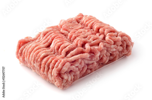 Minced meat isolated on white