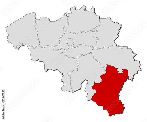 Map - Belgium  Luxembourg