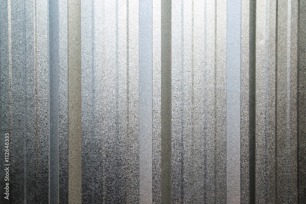 Corrugated zinc , iron metal texture