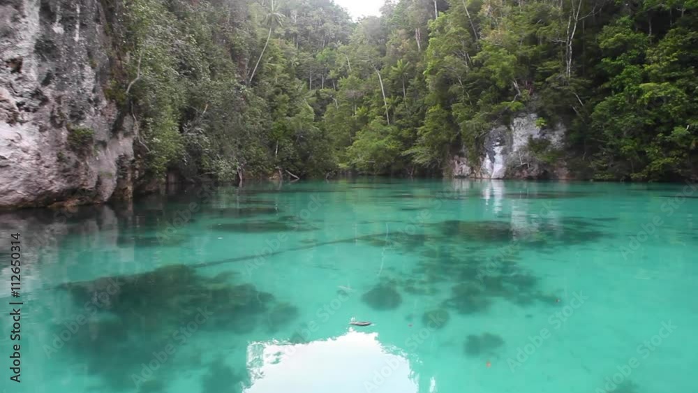 Shallow Channel and Limestone Islands in Raja Ampat Shallow Channel and Limestone Islands in Raja Ampat