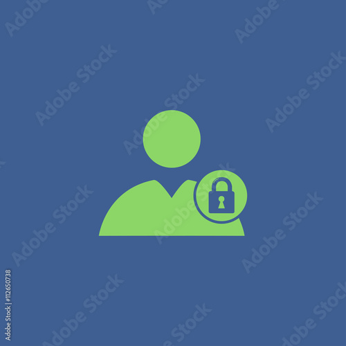 User icon, lock icon