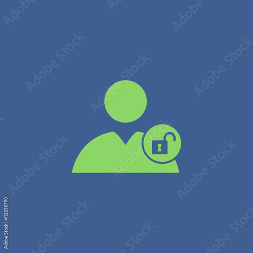 User icon, lock icon