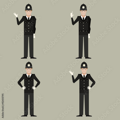 Set of British Police men