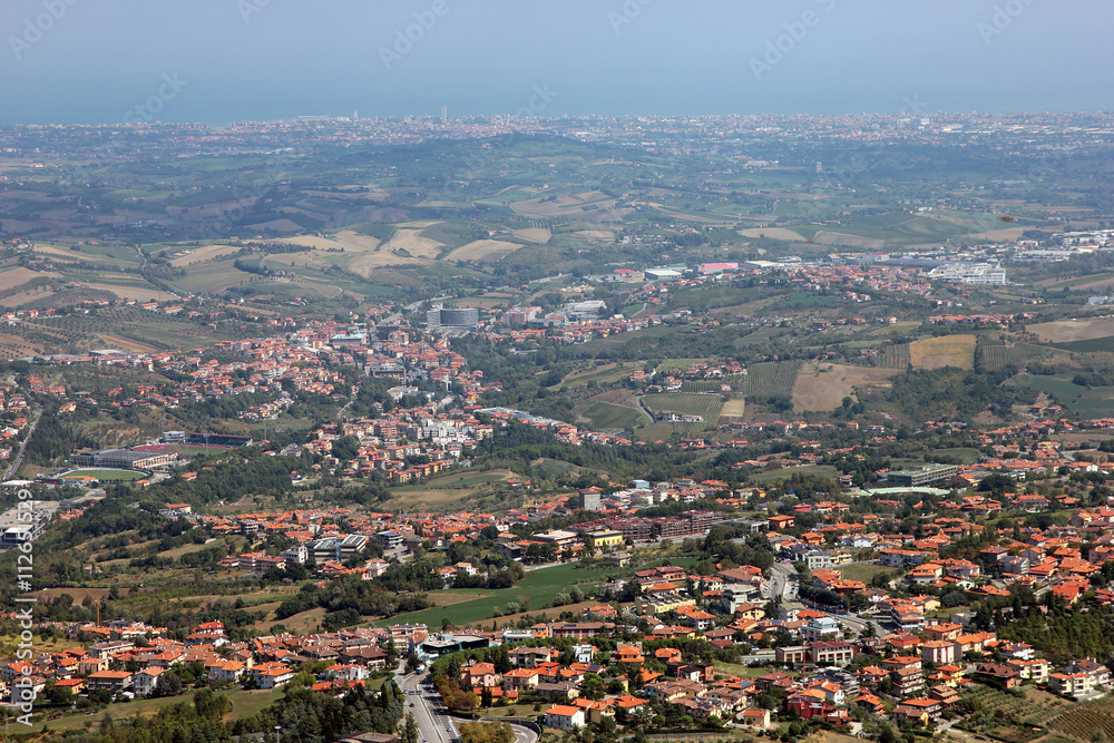 beautiful landscape view of the surroundings of San-Marino