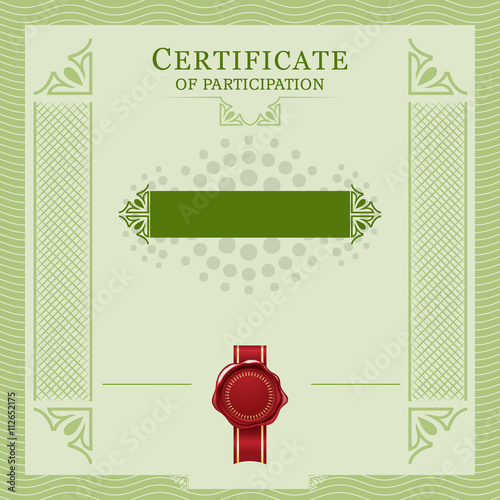 Certificate vecter template