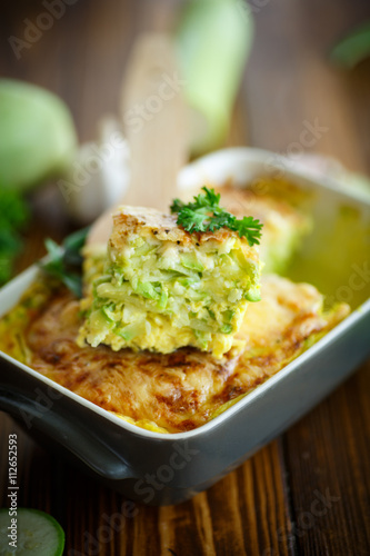 casserole with cheese and zucchini