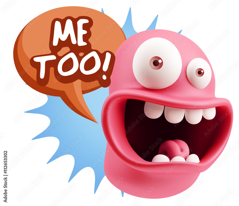 Obraz premium 3d Illustration Laughing Character Emoji Expression saying Me To