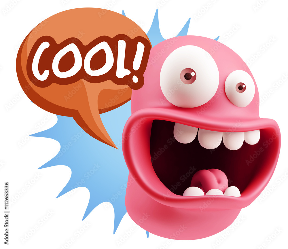 3d Illustration Laughing Character Emoji Expression saying Cool 3d Illustration Laughing Character Emoji Expression saying Cool