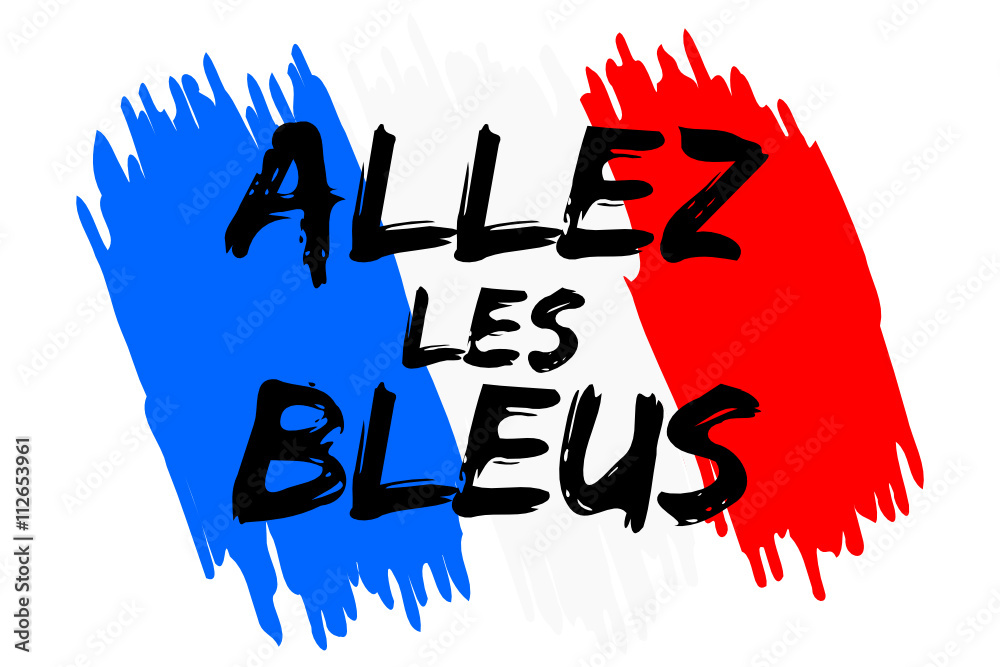 Drapeau Français Allez les Bleus Stock Vector Adobe Stock