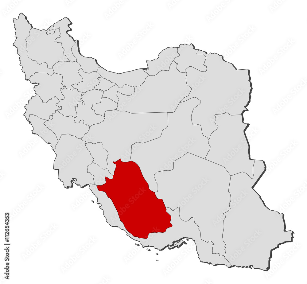 Obraz premium Map - Iran, Fars