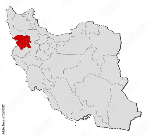 Map - Iran  Kurdistan