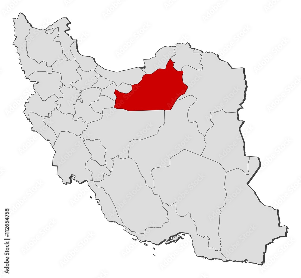 Map - Iran, Semnan